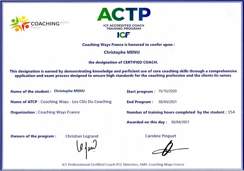Coach certifié ACTP